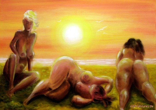 Sonne, Sommer, Sonnenbad
Acryl auf Leinwand 50x70cm
Schlüsselwörter: Sonne; Sommer; Sonnenschein 