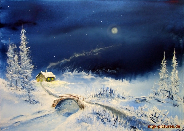 Winterbild
Acryl auf Leinwand Keilrahmen 50x70cm
Schlüsselwörter: Winter